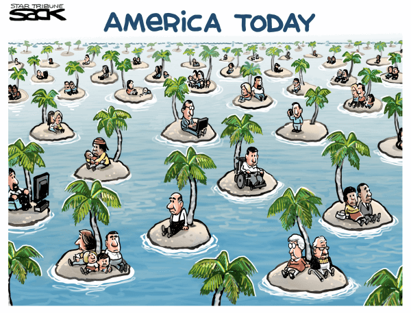 Social Distancing USA by Steve Sack, The Minneapolis Star-Tribune, MN